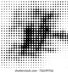 Spotted black and white grunge vector line background. Abstract illustration background. Grunge grid polka dot background pattern
