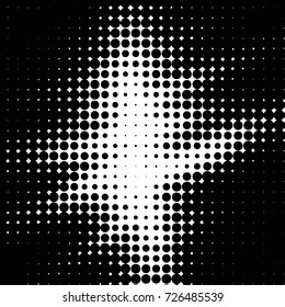 Spotted black and white grunge vector line background. Abstract illustration background. Grunge grid polka dot background pattern

