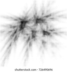 Spotted black and white grunge vector line background. Abstract illustration background. Grunge grid polka dot background pattern
