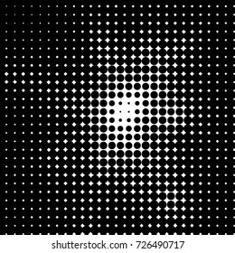 Spotted black and white grunge vector line background. Abstract illustration background. Grunge grid polka dot background pattern
