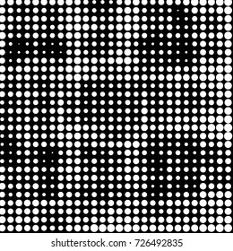 Spotted black and white grunge vector line background. Abstract illustration background. Grunge grid polka dot background pattern
