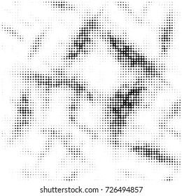 Spotted black and white grunge vector line background. Abstract illustration background. Grunge grid polka dot background pattern
