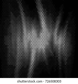 Spotted black and white grunge vector line background. Abstract illustration background. Grunge grid polka dot background pattern
