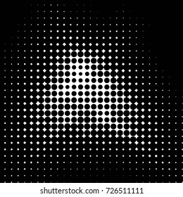 Spotted black and white grunge vector line background. Abstract illustration background. Grunge grid polka dot background pattern
