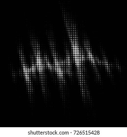 Spotted black and white grunge vector line background. Abstract illustration background. Grunge grid polka dot background pattern
