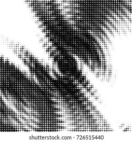 Spotted black and white grunge vector line background. Abstract illustration background. Grunge grid polka dot background pattern
