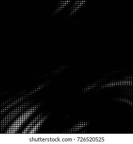 Spotted black and white grunge vector line background. Abstract illustration background. Grunge grid polka dot background pattern

