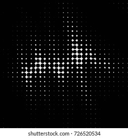 Spotted black and white grunge vector line background. Abstract illustration background. Grunge grid polka dot background pattern
