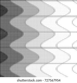 Spotted black and white grunge vector line background. Abstract illustration background. Grunge grid polka dot background pattern
