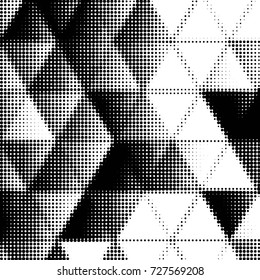 Spotted black and white grunge vector line background. Abstract illustration background. Grunge grid polka dot background pattern
