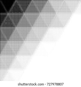 Spotted black and white grunge vector line background. Abstract illustration background. Grunge grid polka dot background pattern
