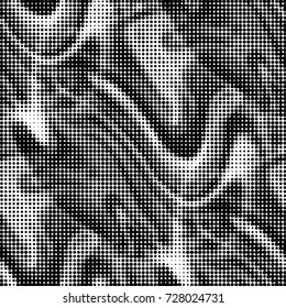 Spotted black and white grunge vector line background. Abstract illustration background. Grunge grid polka dot background pattern
