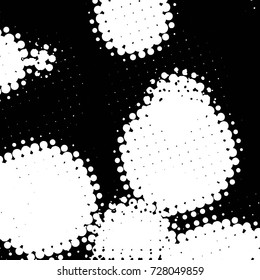 Spotted black and white grunge vector line background. Abstract illustration background. Grunge grid polka dot background pattern
