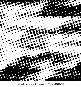 Spotted black and white grunge vector line background. Abstract illustration background. Grunge grid polka dot background pattern
