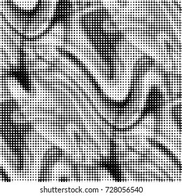 Spotted black and white grunge vector line background. Abstract illustration background. Grunge grid polka dot background pattern
