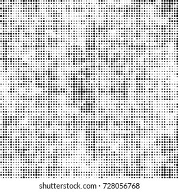 Spotted black and white grunge vector line background. Abstract illustration background. Grunge grid polka dot background pattern
