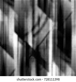 Spotted black and white grunge vector line background. Abstract illustration background. Grunge grid polka dot background pattern
