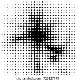 Spotted black and white grunge vector line background. Abstract illustration background. Grunge grid polka dot background pattern
