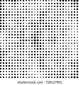Spotted black and white grunge vector line background. Abstract illustration background. Grunge grid polka dot background pattern
