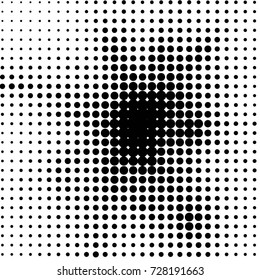 Spotted black and white grunge vector line background. Abstract illustration background. Grunge grid polka dot background pattern
