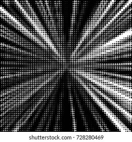 Spotted black and white grunge vector line background. Abstract illustration background. Grunge grid polka dot background pattern
