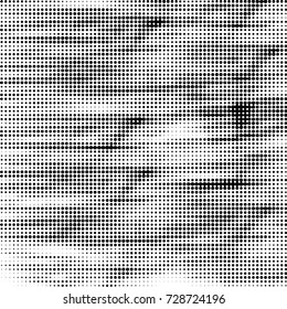 Spotted black and white grunge vector line background. Abstract illustration background. Grunge grid polka dot background pattern
