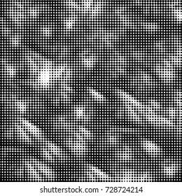 Spotted black and white grunge vector line background. Abstract illustration background. Grunge grid polka dot background pattern
