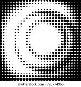 Spotted black and white grunge vector line background. Abstract illustration background. Grunge grid polka dot background pattern
