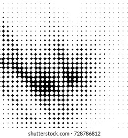 Spotted black and white grunge vector line background. Abstract illustration background. Grunge grid polka dot background pattern
