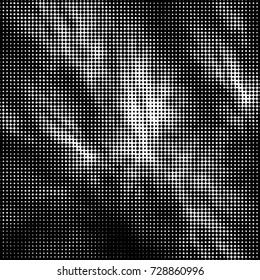 Spotted black and white grunge vector line background. Abstract illustration background. Grunge grid polka dot background pattern
