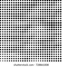 Spotted black and white grunge vector line background. Abstract illustration background. Grunge grid polka dot background pattern
