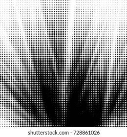 Spotted black and white grunge vector line background. Abstract illustration background. Grunge grid polka dot background pattern

