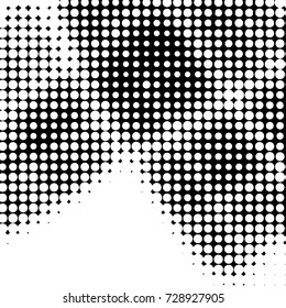 Spotted black and white grunge vector line background. Abstract illustration background. Grunge grid polka dot background pattern
