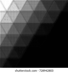 Spotted black and white grunge vector line background. Abstract illustration background. Grunge grid polka dot background pattern
