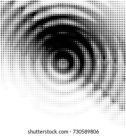 Spotted black and white grunge vector line background. Abstract illustration background. Grunge grid polka dot background pattern
