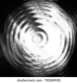 Spotted black and white grunge vector line background. Abstract illustration background. Grunge grid polka dot background pattern
