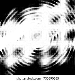 Spotted black and white grunge vector line background. Abstract illustration background. Grunge grid polka dot background pattern
