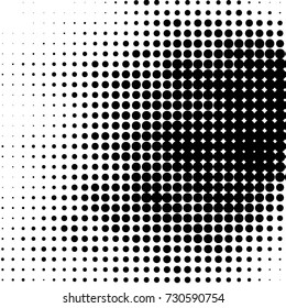 Spotted black and white grunge vector line background. Abstract illustration background. Grunge grid polka dot background pattern
