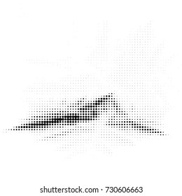 Spotted black and white grunge vector line background. Abstract illustration background. Grunge grid polka dot background pattern
