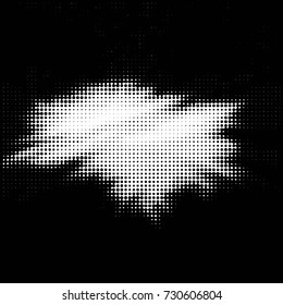Spotted black and white grunge vector line background. Abstract illustration background. Grunge grid polka dot background pattern
