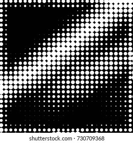 Spotted black and white grunge vector line background. Abstract illustration background. Grunge grid polka dot background pattern
