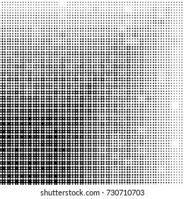 Spotted black and white grunge vector line background. Abstract illustration background. Grunge grid polka dot background pattern
