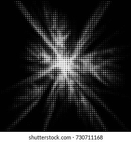 Spotted black and white grunge vector line background. Abstract illustration background. Grunge grid polka dot background pattern
