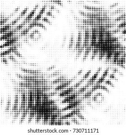 Spotted black and white grunge vector line background. Abstract illustration background. Grunge grid polka dot background pattern
