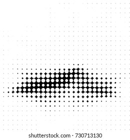 Spotted black and white grunge vector line background. Abstract illustration background. Grunge grid polka dot background pattern
