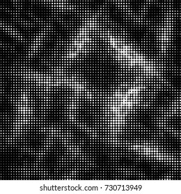 Spotted black and white grunge vector line background. Abstract illustration background. Grunge grid polka dot background pattern

