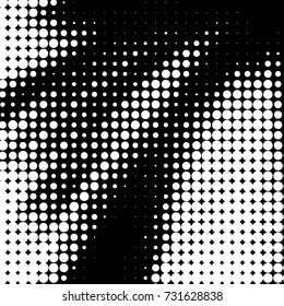 Spotted black and white grunge vector line background. Abstract halftone illustration background. Grunge grid polka dot background pattern
