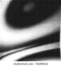 Spotted black and white grunge vector line background. Abstract halftone illustration background. Grunge grid polka dot background pattern
