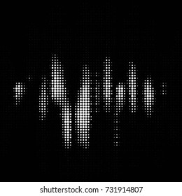 Spotted black and white grunge vector line background. Abstract halftone illustration background. Grunge grid polka dot background pattern
