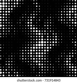 Spotted black and white grunge vector line background. Abstract halftone illustration background. Grunge grid polka dot background pattern
